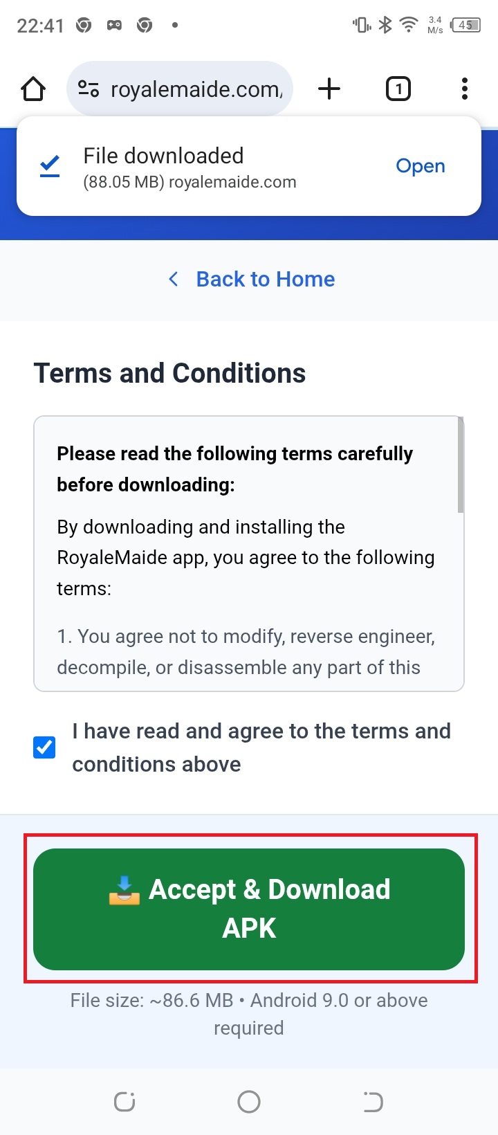 Step 2: Download APK