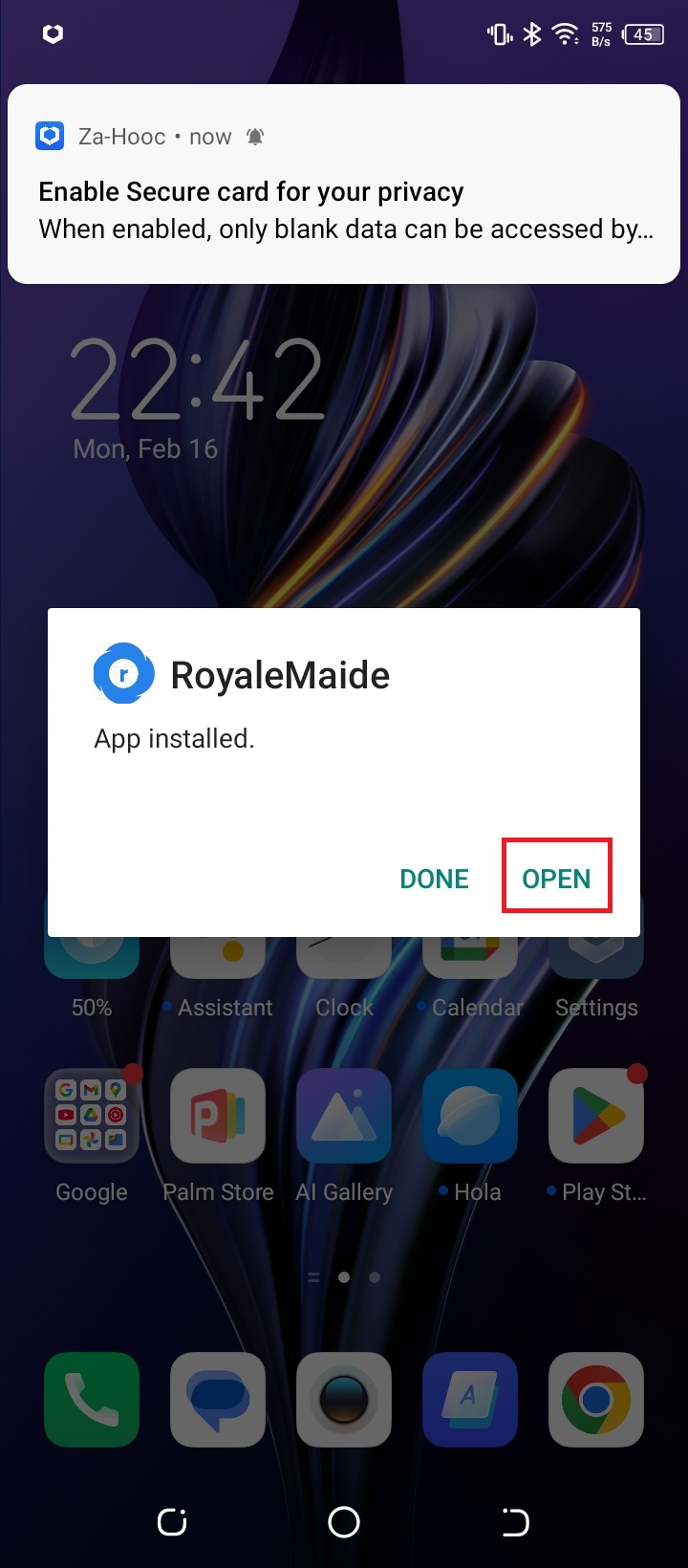 Step 6: Open App